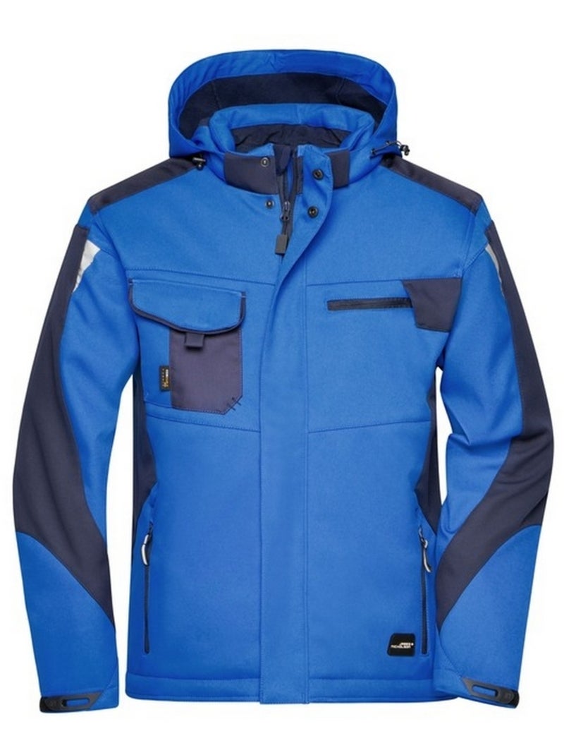 James and Nicholson - Veste softshell CRAFTSMEN Bleu roi - Kiabi