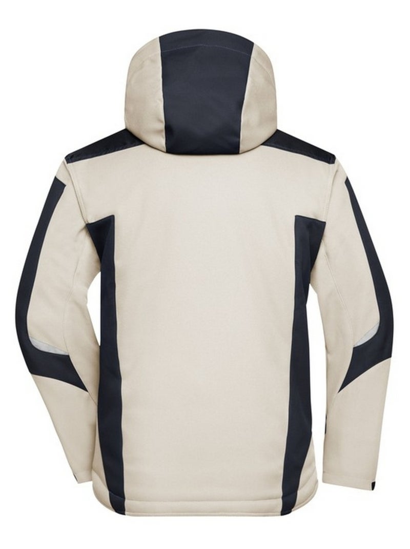 James and Nicholson - Veste softshell CRAFTSMEN Noir Beige - Kiabi