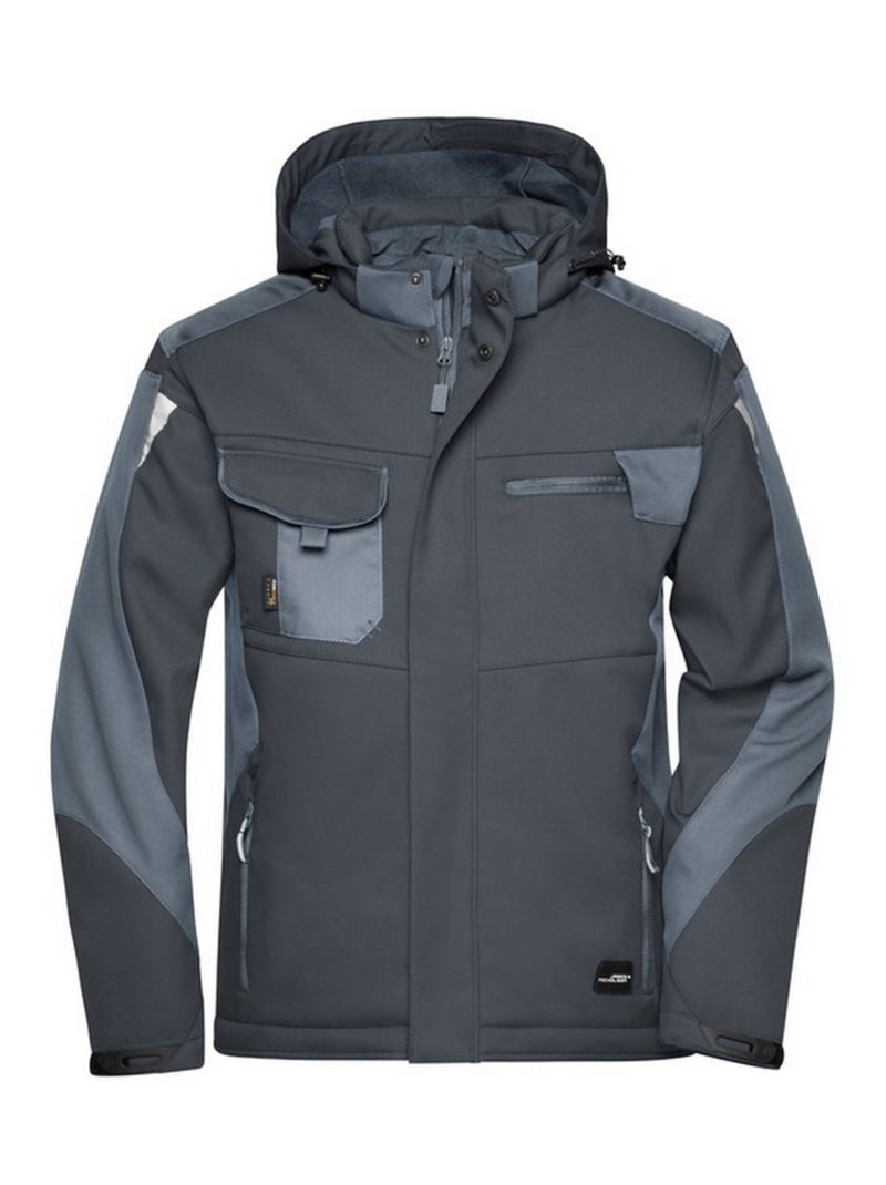 James and Nicholson - Veste softshell CRAFTSMEN Noir - Kiabi
