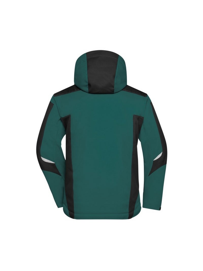 James and Nicholson - Veste softshell CRAFTSMEN Noir Vert Noir - Kiabi