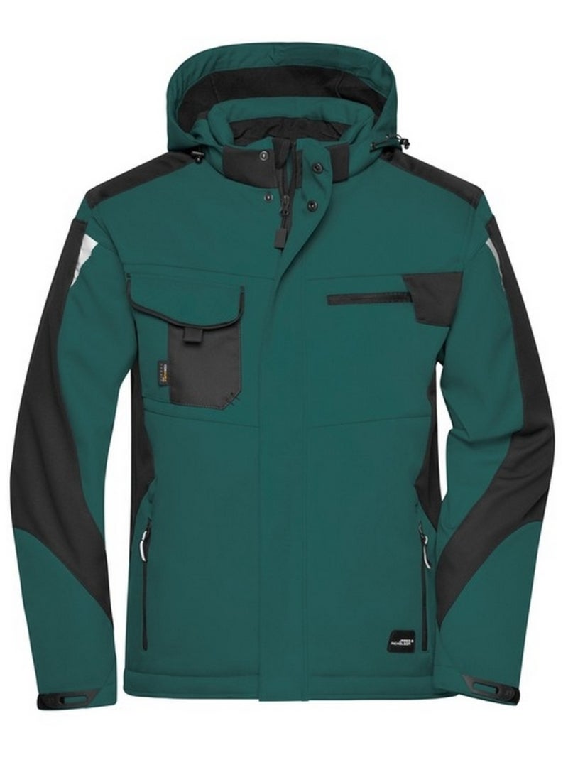 James and Nicholson - Veste softshell CRAFTSMEN Vert foncé - Kiabi