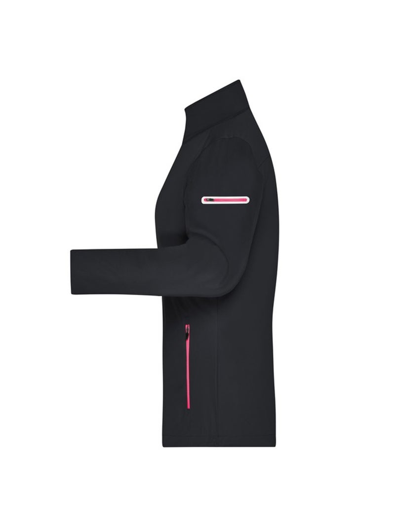 James and Nicholson - Veste softshell Noir Rouge Noir - Kiabi