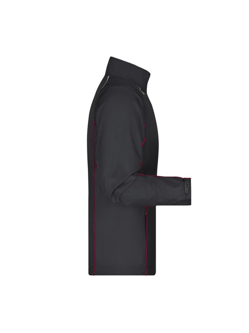 James and Nicholson - Veste softshell Noir Rouge - Kiabi