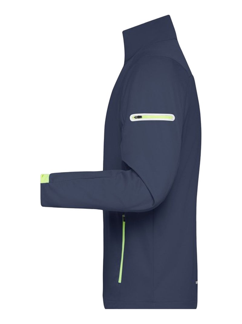 James and Nicholson - Veste softshell sports Bleu Jaune - Kiabi