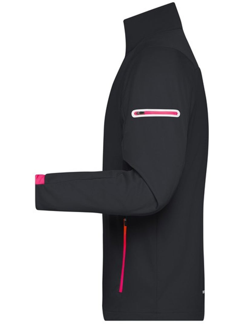 James and Nicholson - Veste softshell sports Noir Rouge Noir - Kiabi