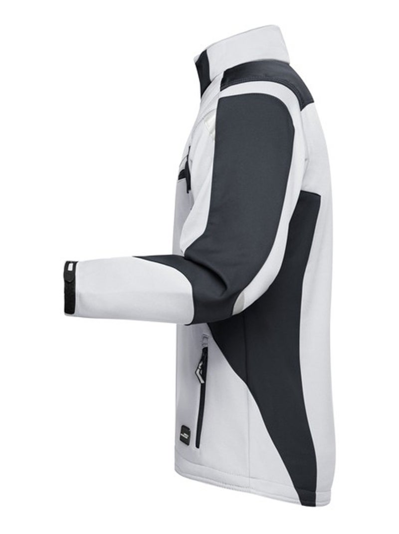 James and Nicholson - Veste softshell STRONG Blanc Noir - Kiabi