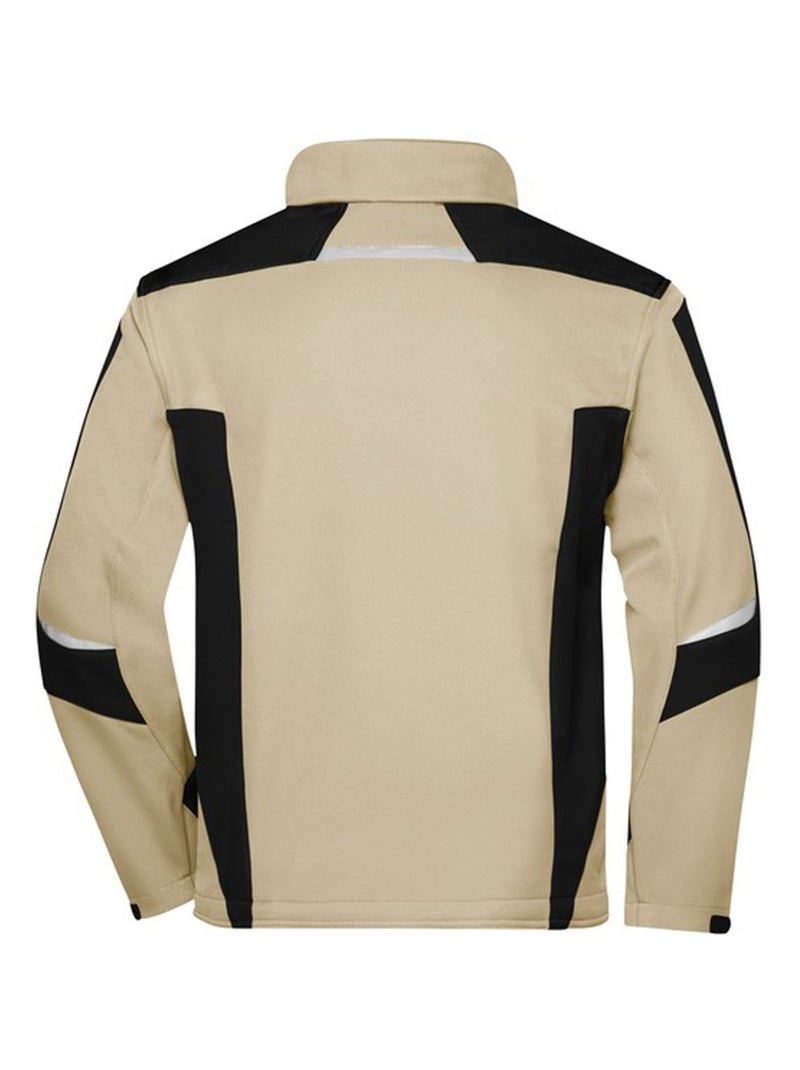 James and Nicholson - Veste softshell STRONG Noir Beige - Kiabi