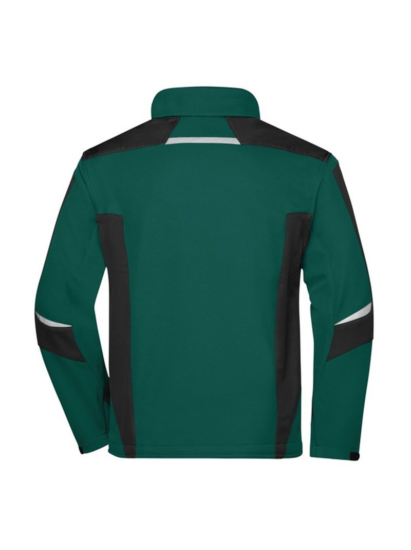 James and Nicholson - Veste softshell STRONG Noir Vert Noir - Kiabi