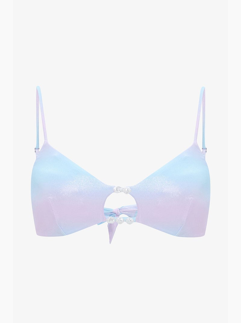Jamie haut de bikini perlé penti Bleu ciel - Kiabi