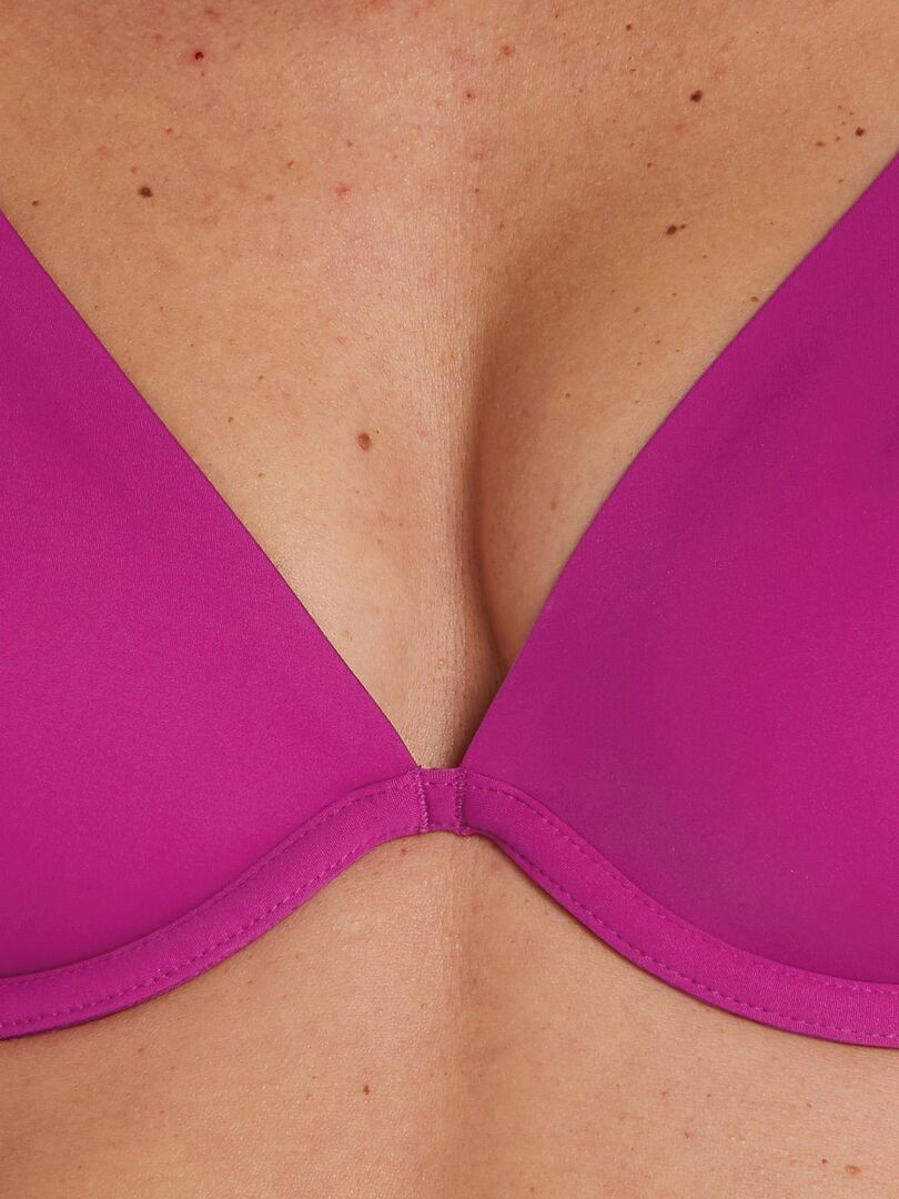 Jane maillot de bain triangle a armature Rose fushia - Kiabi