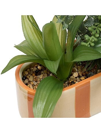 Jardinière de plantes artificielles en céramique