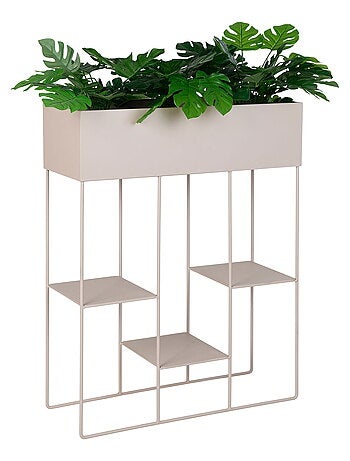 Jardinière Rabo - Jardinière, acier, 3 étagères, sable 25x60x80 cm