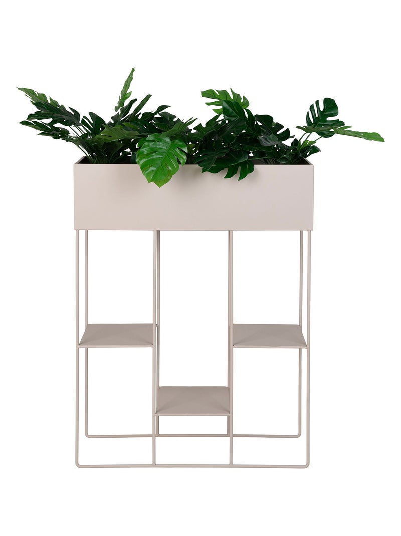 Jardinière Rabo - Jardinière, acier, 3 étagères, sable 25x60x80 cm Sable - Kiabi