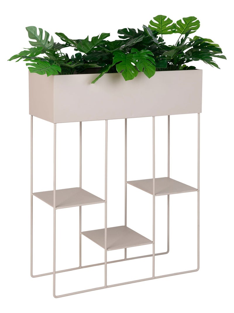 Jardinière Rabo - Jardinière, acier, 3 étagères, sable 25x60x80 cm Sable - Kiabi