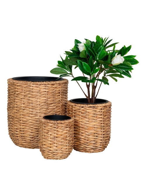 Jardinières Hanoi - Jardinières, jacinthe d'eau, lot de 3 naturel - Kiabi