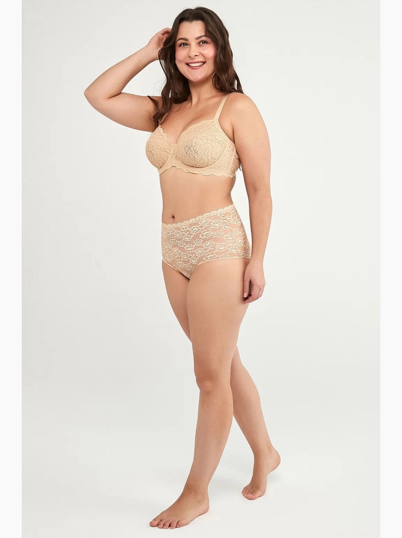 Jasmine gainant en dentelle grande taille penti Beige argile - Kiabi