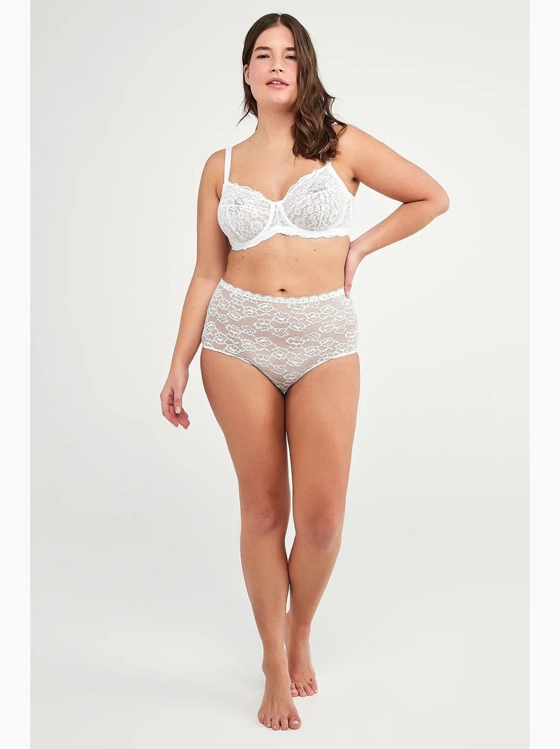 Jasmine gainant en dentelle grande taille penti Blanc - Kiabi