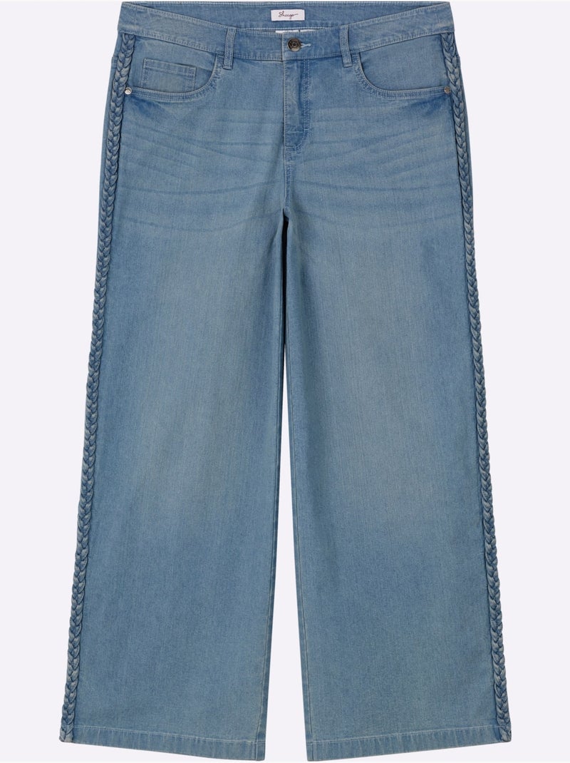 Jean - Taille Standard - Sheego Bleu Blanc - Kiabi