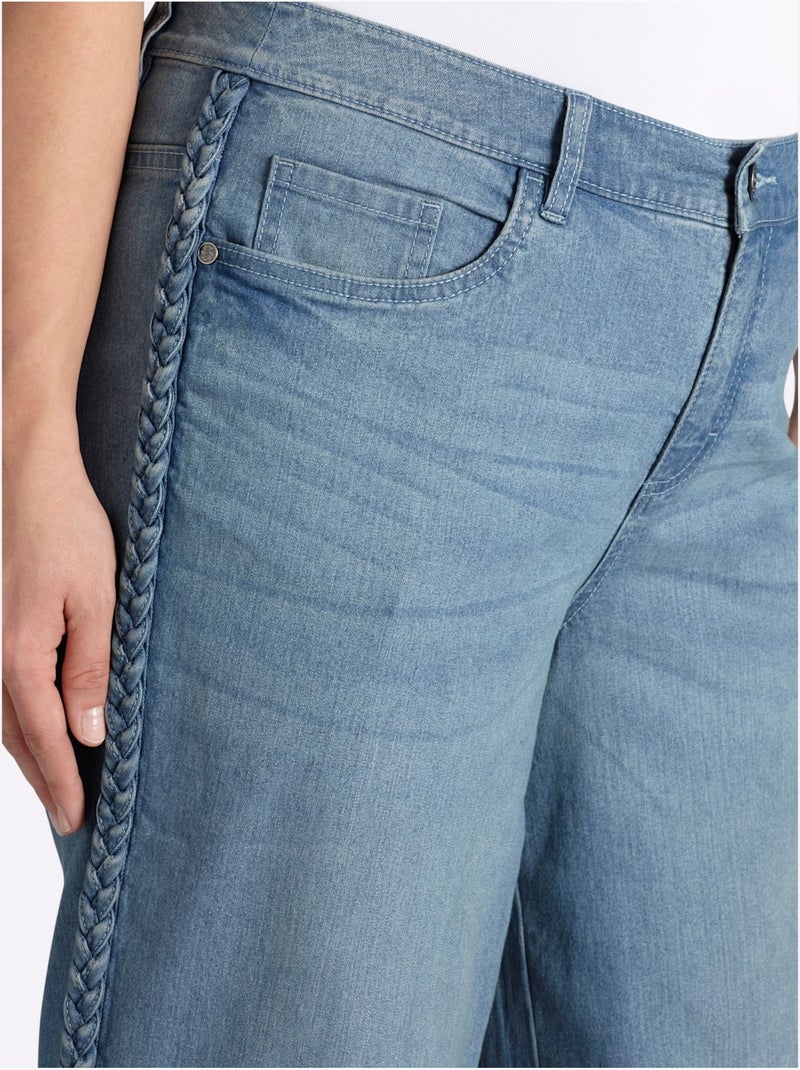 Jean - Taille Standard - Sheego Bleu Blanc - Kiabi