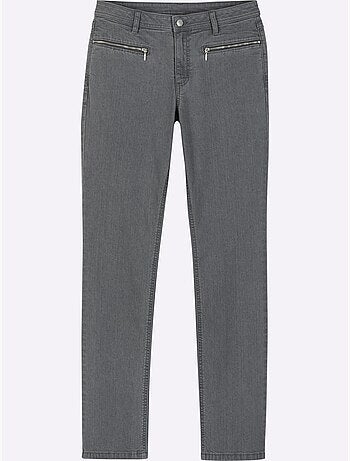 Jean 2 poches à glissière - taille courte - moda vilona