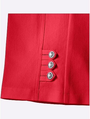 Jean 3/4 droit avec ceinture élastique et détails décoratifs - Taille standard - Moda Vilona