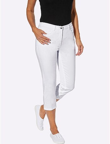 Jean 3/4 avec ceinture élastique et laçage décoratif - Taille standard - Moda Vilona