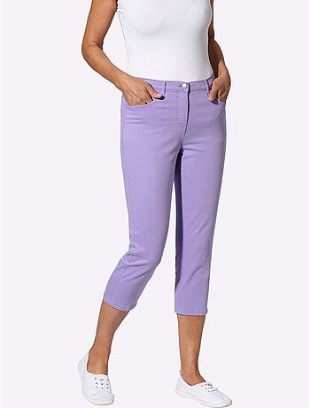 Jean 3/4 avec laçage décoratif et poches en arrière - Taille standard - Moda Vilona