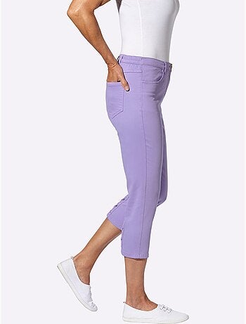 Jean 3/4 avec laçage décoratif et poches en arrière - Taille standard - Moda Vilona
