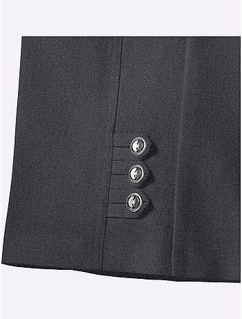 Jean 3/4 droit avec ceinture élastique et détails décoratifs - Taille standard - Moda Vilona