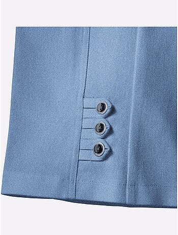 Jean 3/4 droit avec ceinture élastique et détails décoratifs - Taille standard - Moda Vilona