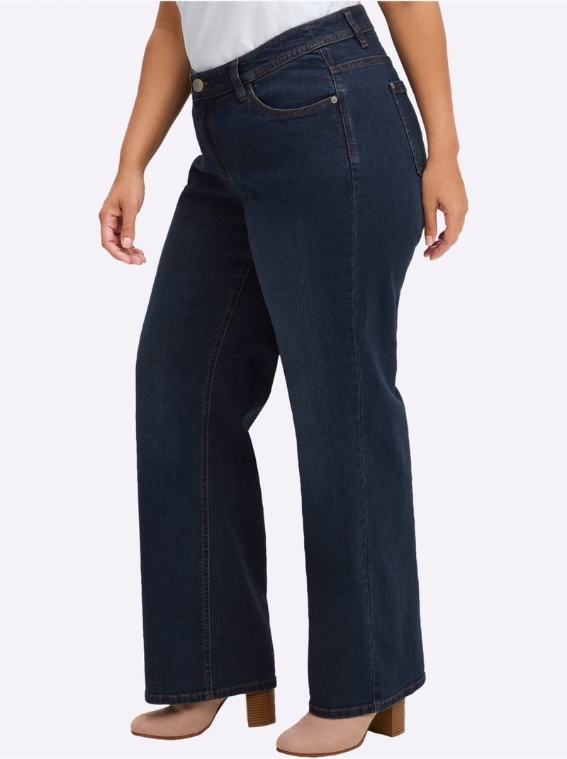 Jean 5 Poches - Taille Standard - Sheego Bleu foncé - Kiabi