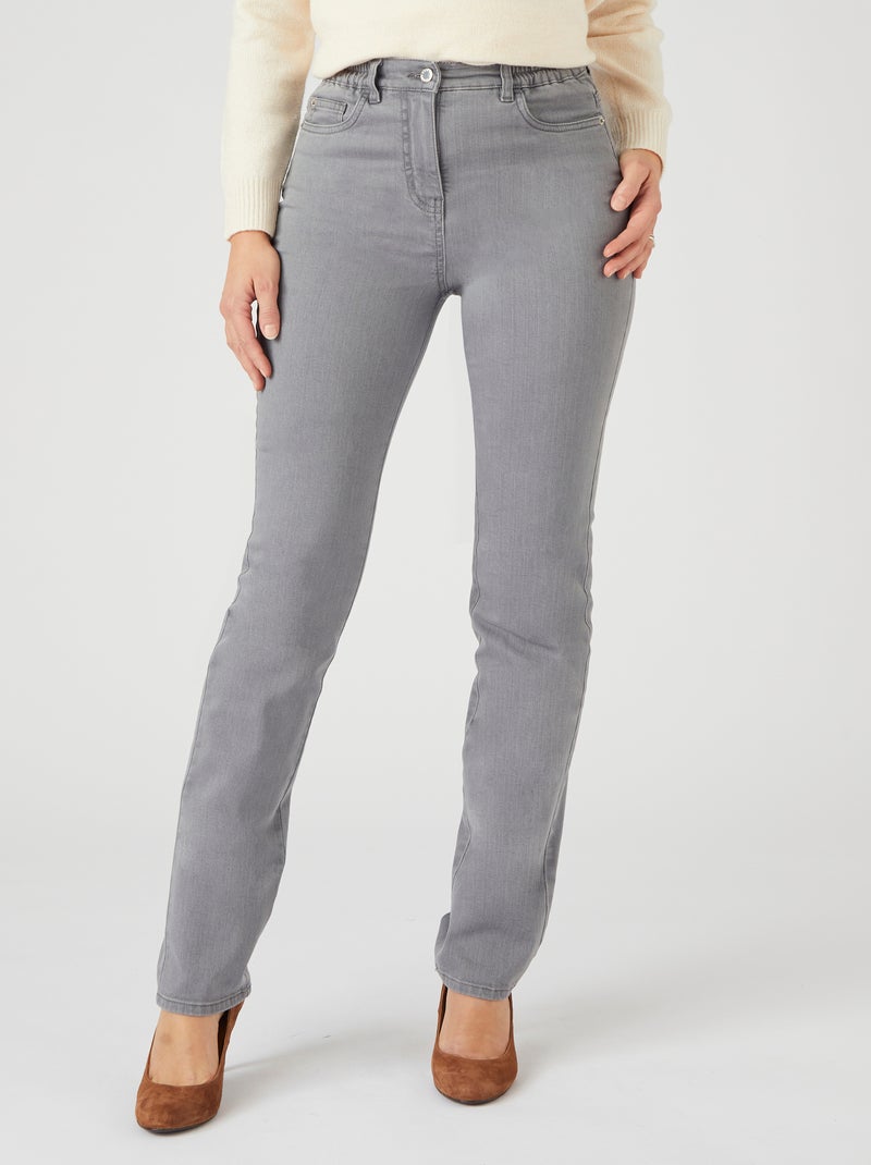 Jean 5 poches, 3 statures - Damart Bleu gris - Kiabi