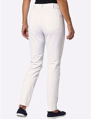 Jean 5 poches à ceinture élastique et boutons-pression - Taille standard - moda vilona