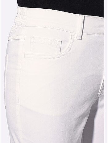 Jean 5 poches à ceinture élastique et boutons-pression - Taille standard - moda vilona