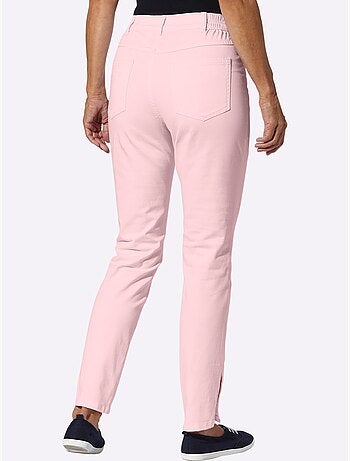 Jean 5 poches à ceinture élastique et boutons-pression - Taille standard - moda vilona