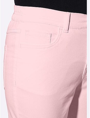 Jean 5 poches à ceinture élastique et boutons-pression - Taille standard - moda vilona
