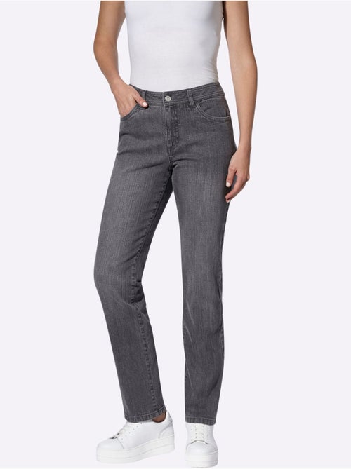 Jean 5 poches à jambes droites en coton extensible indéformable - taille standard - witt - Kiabi Jean 5 poches à jambes droites en coton extensible indéformable - taille standard - witt - Kiabi