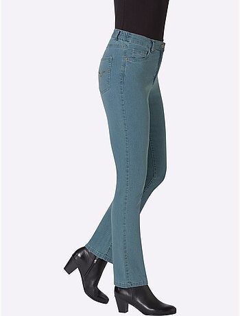 Jean 5 poches avec broderie et éléments fantaisie - Taille standard - Moda Vilona