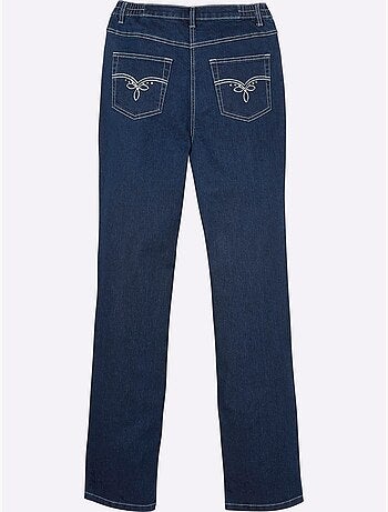 Jean 5 Poches Avec Broderie Et Applications Métalliques - Taille Standard - Moda Vilona