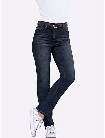 Jean 5 poches avec effet délavé en coton extensible - taille courte - witt