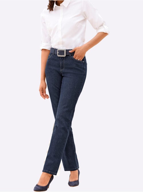 Jean 5 poches avec ceinture gainante et jambe droite - taille standard - witt - Kiabi Jean 5 poches avec ceinture gainante et jambe droite - taille standard - witt - Kiabi