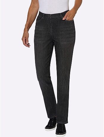 Jean 5 poches avec effet délavé en coton extensible - taille courte - witt