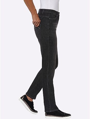 Jean 5 poches avec effet délavé en coton extensible - taille courte - witt