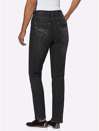 Jean 5 poches avec effet délavé en coton extensible - taille courte - witt