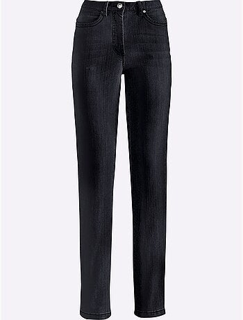 Jean 5 poches avec effet délavé en coton extensible - taille courte - witt