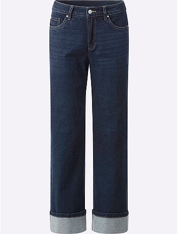 Jean 5 Poches Avec Revers Fixé - Taille Standard - Helline