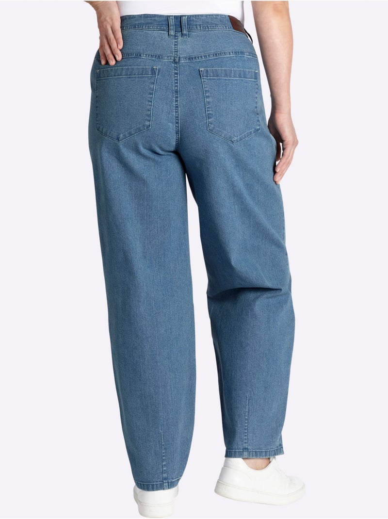 Jean 5 Poches Bas De Jambe Confortable - Taille Standard - Sheego Bleu - Kiabi