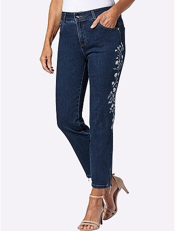 Jean 5 Poches Broderie Et Pierres Brillantes - Taille Standard - Witt