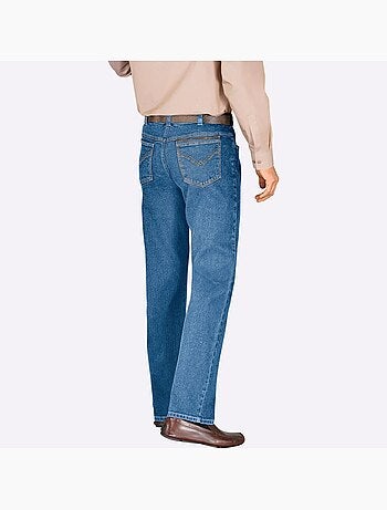 Jean 5 poches ceinture élastique intérieure confortable. - taille moyenne - moda vilona