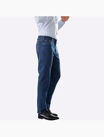 Jean 5 poches ceinture élastique intérieure confortable. - taille moyenne - moda vilona